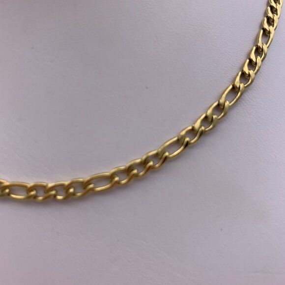 Chain necklace, new, no tags, real gold over stainless, 17 in., classic, la… - Picture 4 of 16